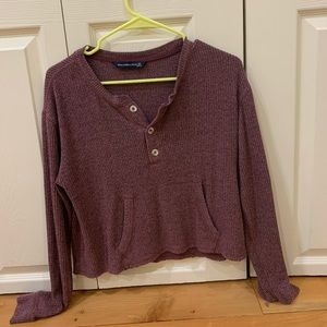 Abercrombie cropped button up